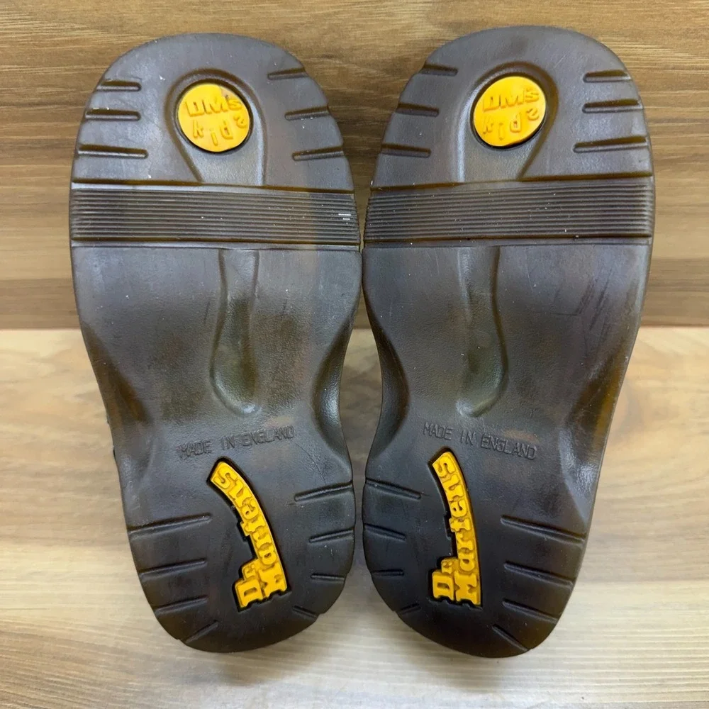 DR MARTENS Kids Vintage Little Girls 9 Black‎ Leather Mary Jane Uniform ENGLAND